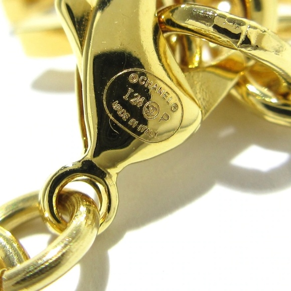 Chanel EUC 2024 Spring long gold necklace w/ blue CC - comes with box, etc. - Picture 5 of 6